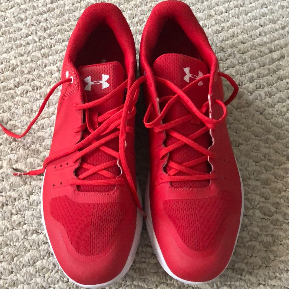 Size 16 Red Under Armour Shoes